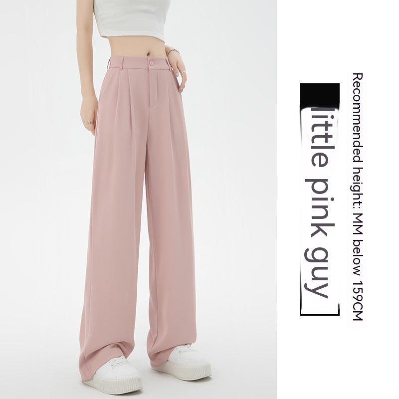 Women's Fashion Simple High Waist Loose Drooping Slimming And Straight Casual Suit Pants