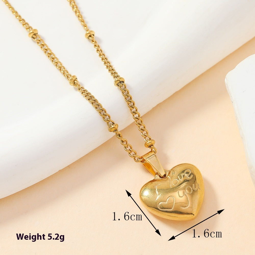 Single Pendant Stainless Steel Casting Ornament Fashion Love Women