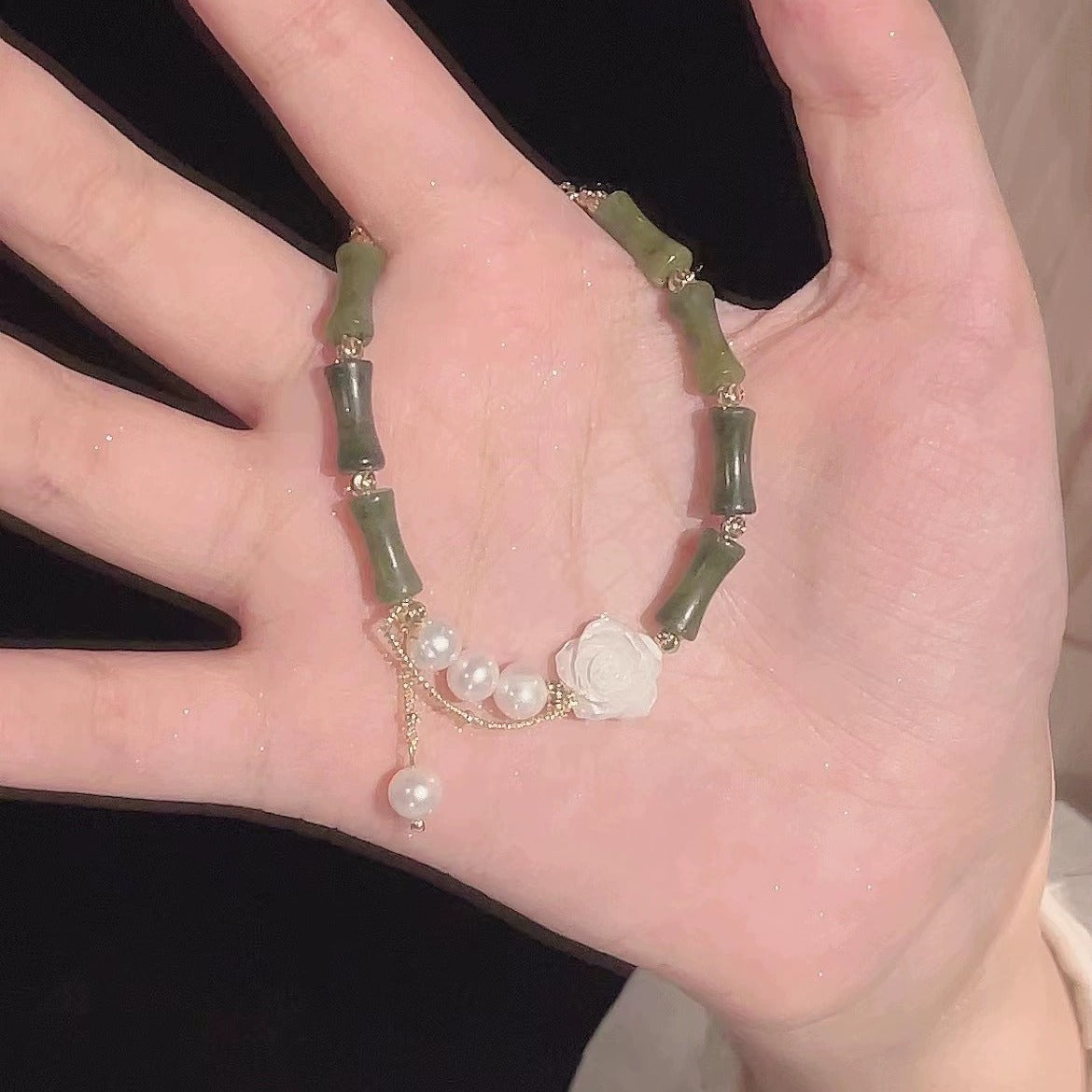 Rose And You Bamboo Camellia Bracelet