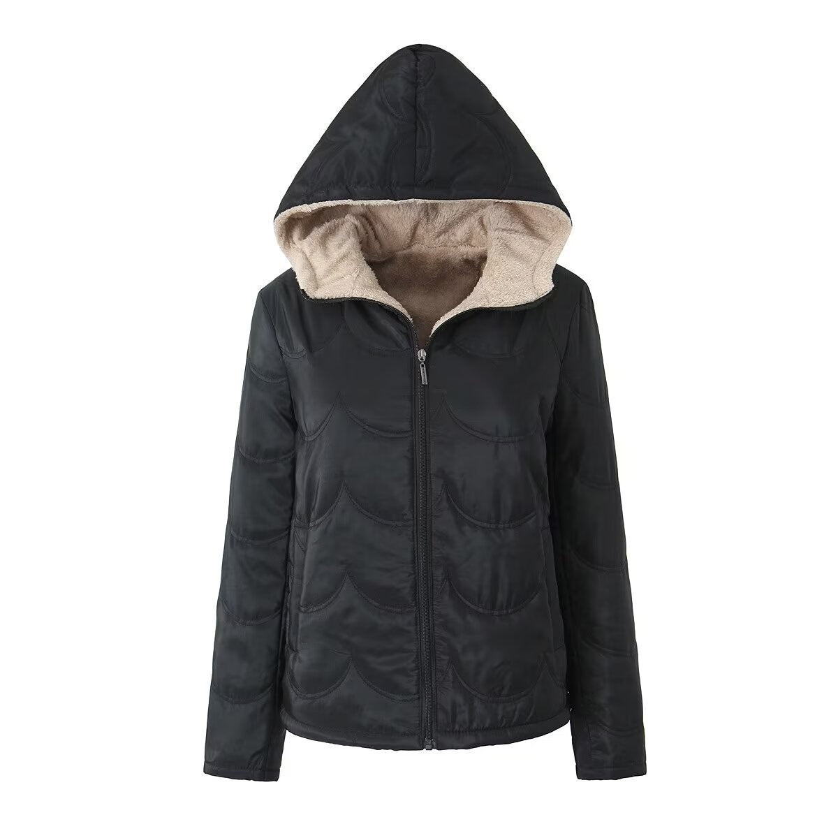 European And American Ladies Cotton Jacket Solid Color Leisure Warm Short Coat