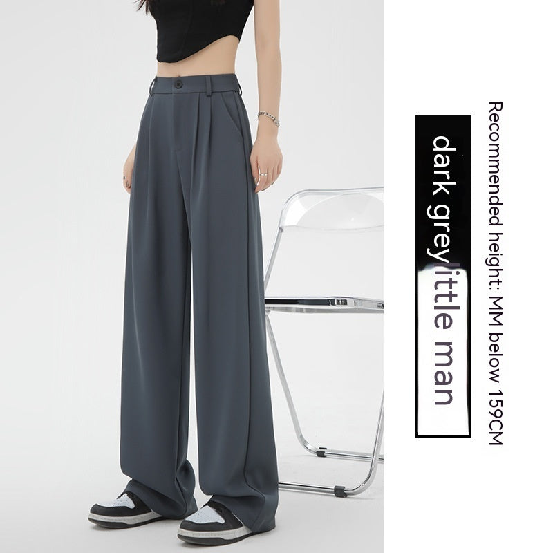 Women's Fashion Simple High Waist Loose Drooping Slimming And Straight Casual Suit Pants
