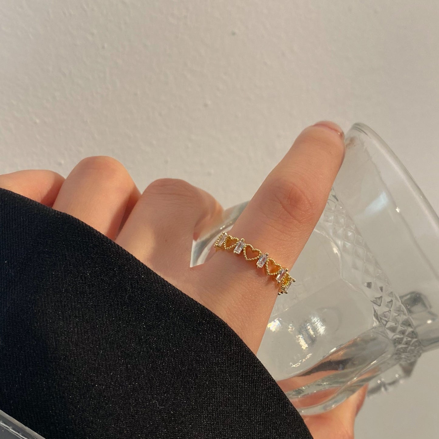 Women's Fashion Personalized Diamond Geometric Ring