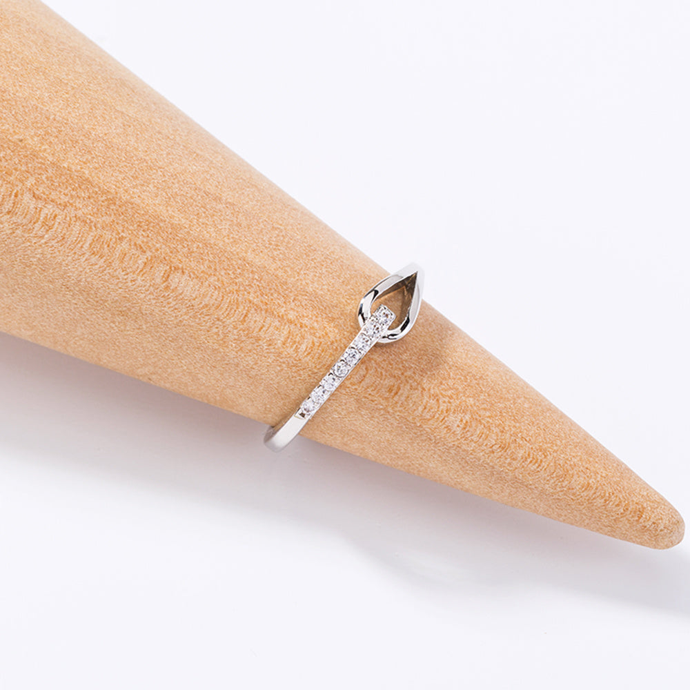 Sparkly zircon adjustable ring