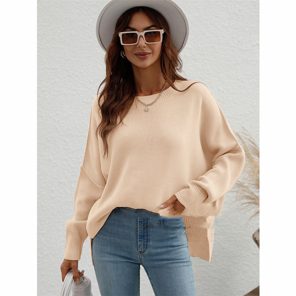 Women's Fashion Long Sleeve Crew Neck Pullover Sweater
