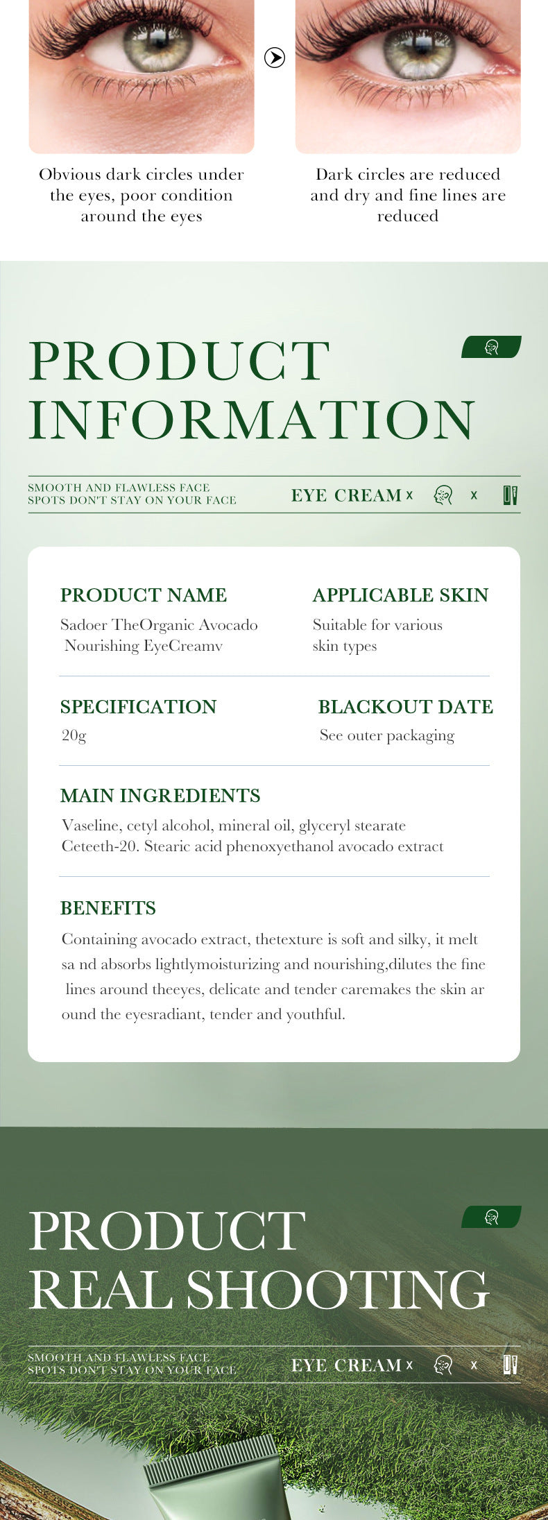 Creamy Eye Treatment With Avocado Moisturizing And Improving