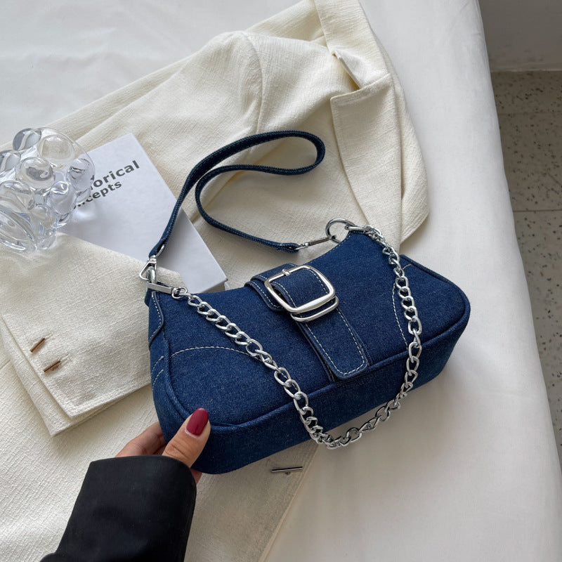 Women's Fashion High-end Canvas Chain Crossbody Bag