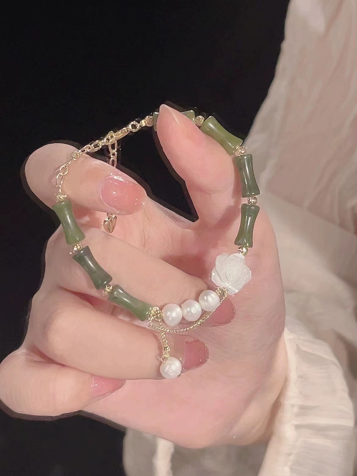 Rose And You Bamboo Camellia Bracelet