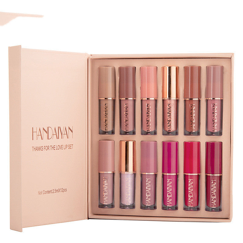 2 Color Book Lip Gloss Set Liquid Lipstick Set Matte