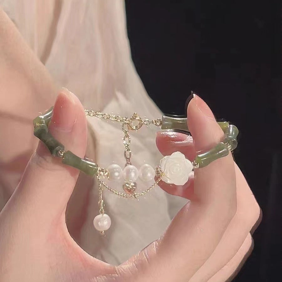 Rose And You Bamboo Camellia Bracelet