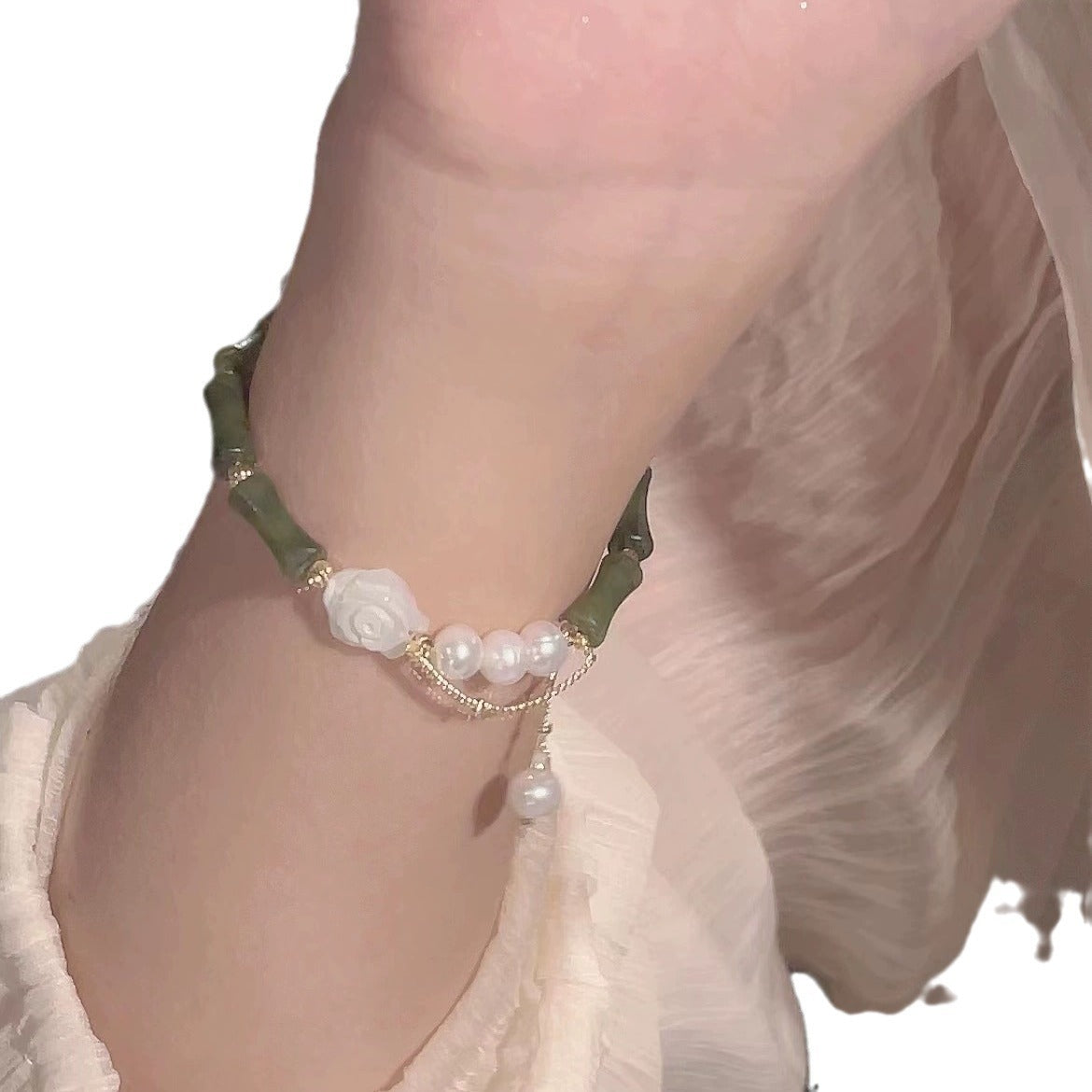 Rose And You Bamboo Camellia Bracelet