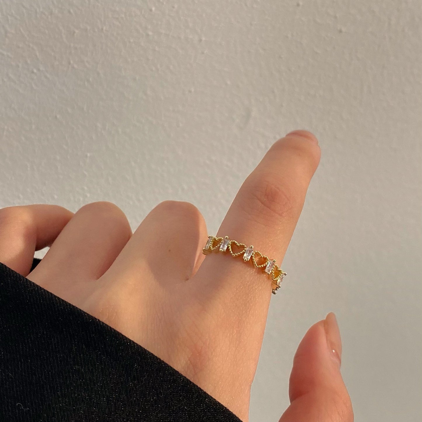 Women's Fashion Personalized Diamond Geometric Ring
