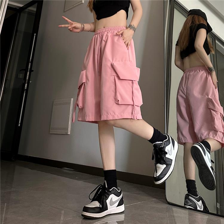 Women's American Summer Thin Wide Leg Casual Shorts