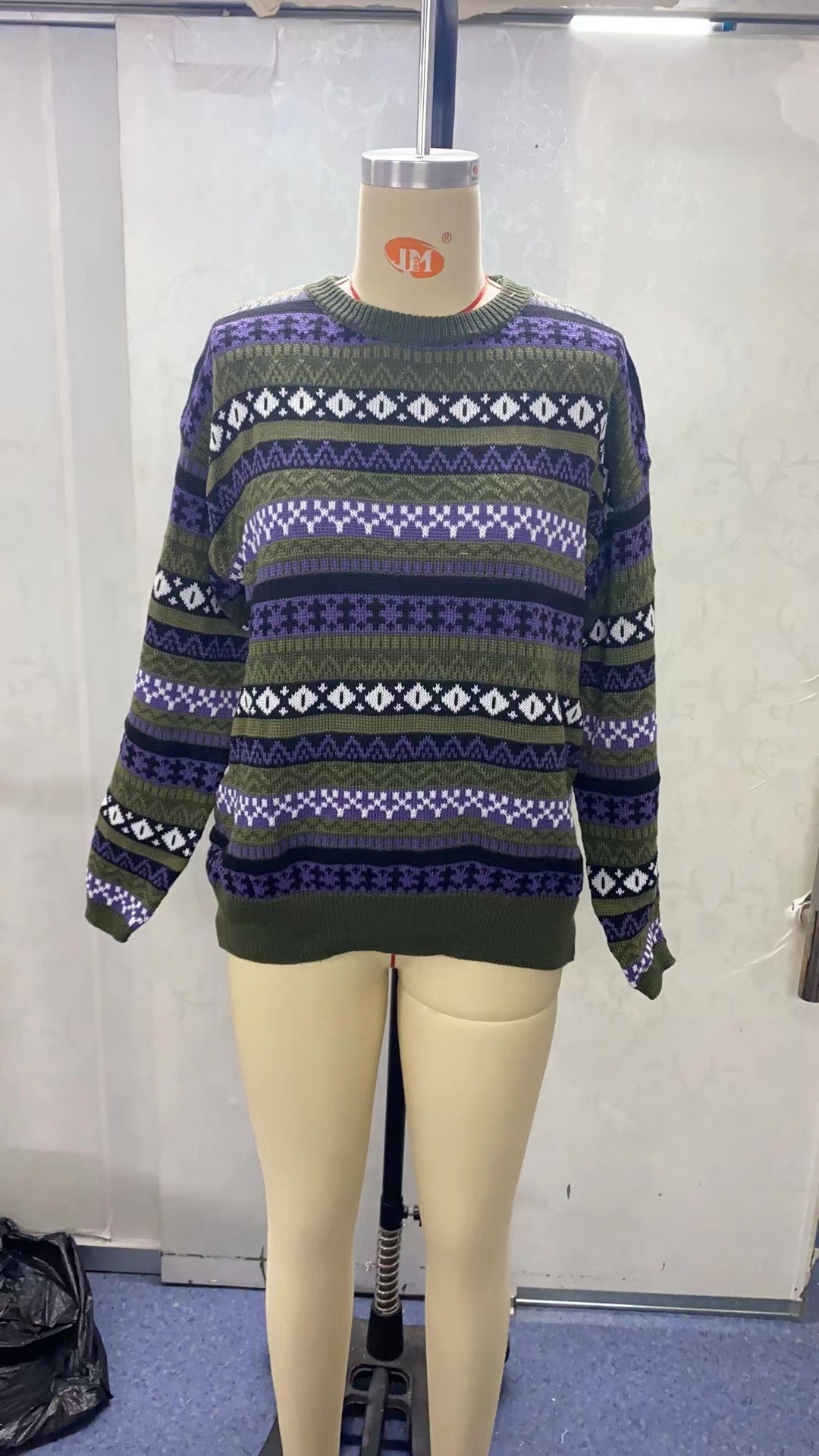 Women's Fashion Color Contrast Stitching Woven Shirt